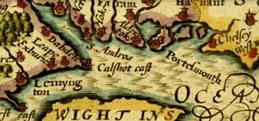 Medieval map of the Solent