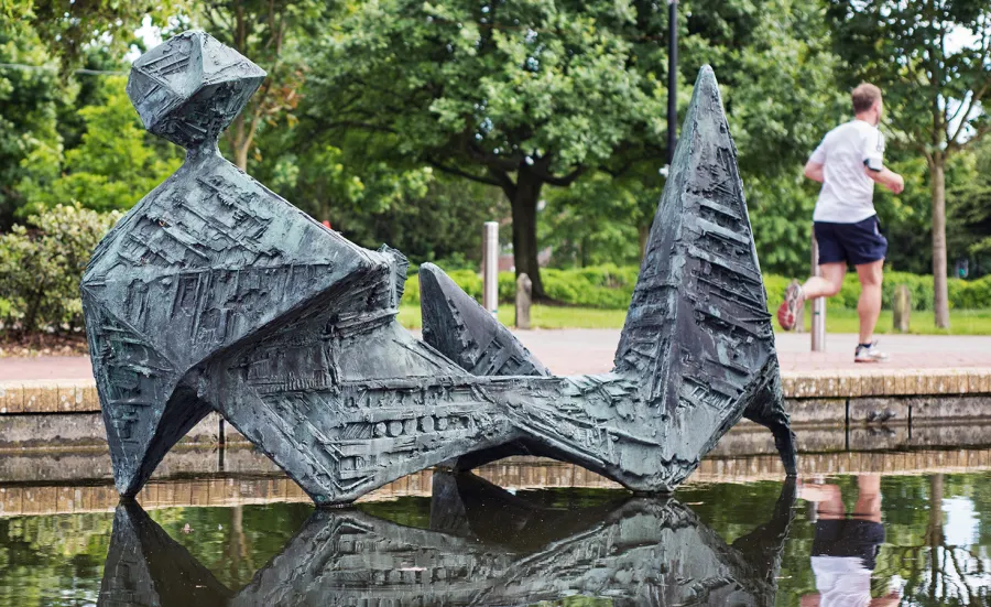 A sculpture at Highfield Campus: Puy de Dôme Figure by Frederick Edward McWilliam