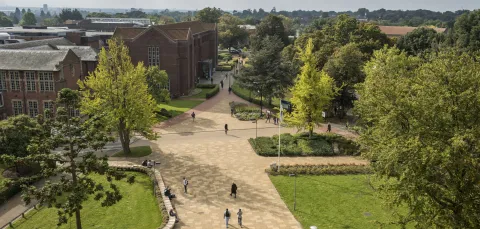 Aerial view of Southampton University campus