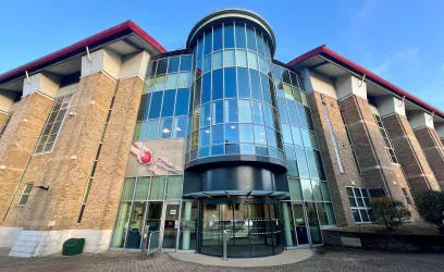 Main entrance of the Institute of Developmental Sciences Building, Southampton General Hospital