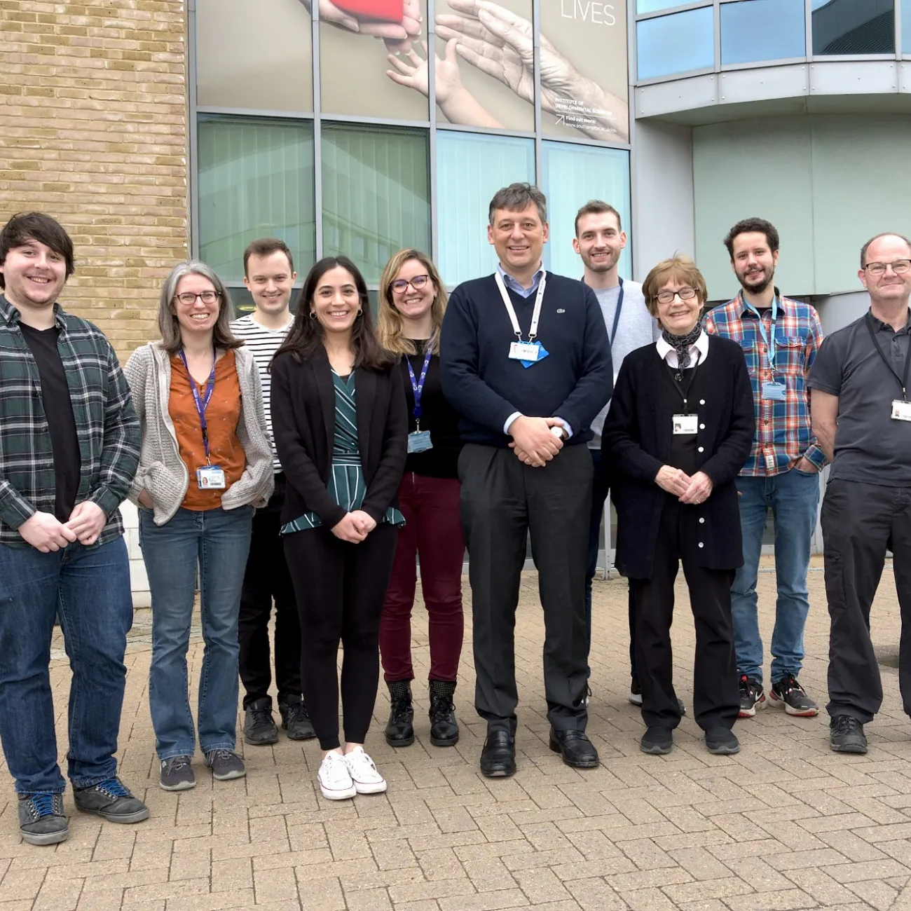 An image of the Forconi group outside the IDS building.