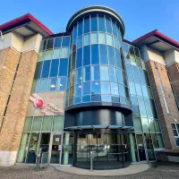 Main entrance of the Institute of Developmental Sciences Building, Southampton General Hospital