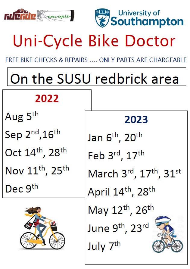 Bike Dr dates 2022/2023